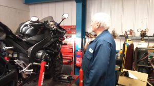 South West Motorcycles installing GPS tracker